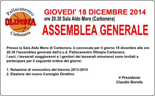 convocazione assemblea 2014